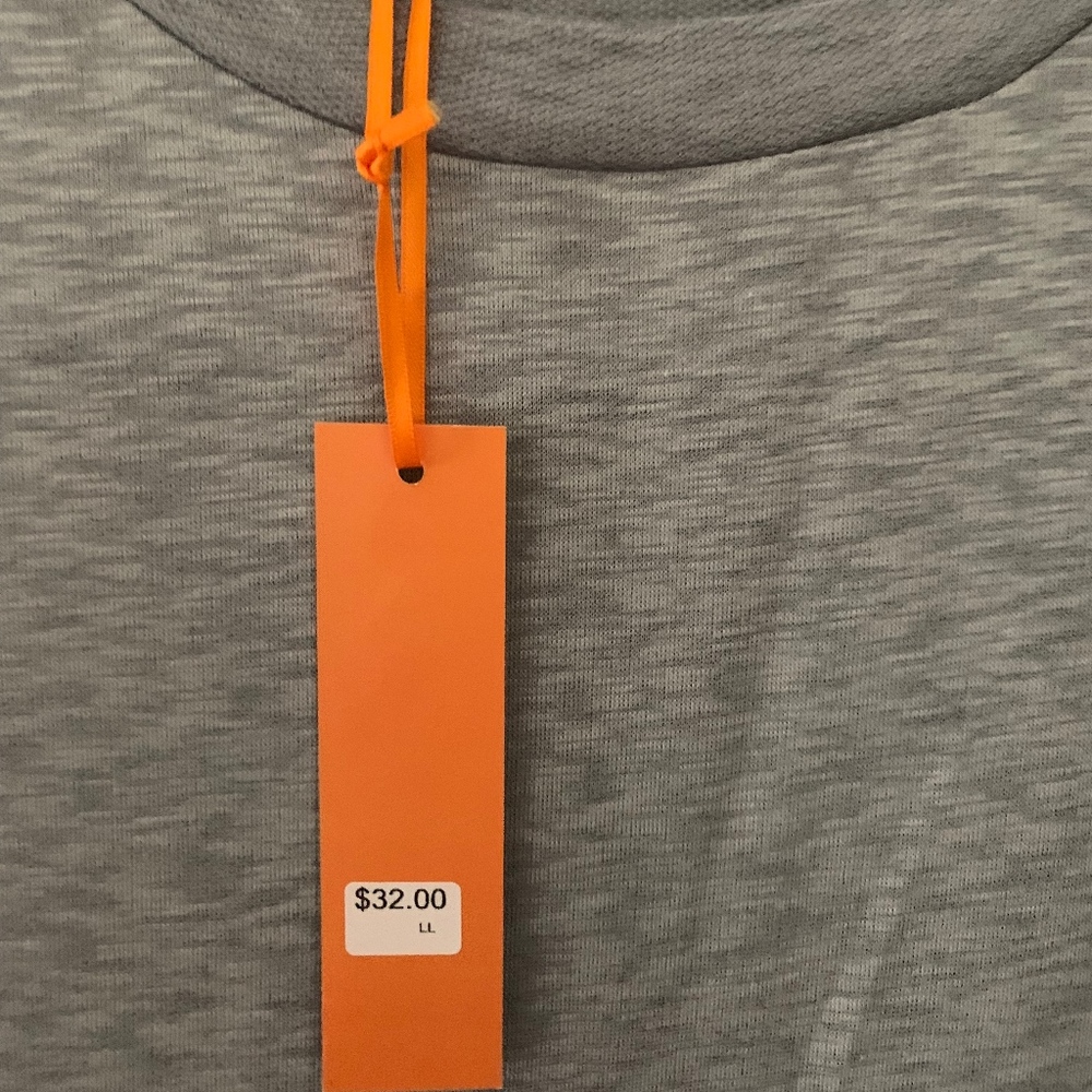 Gray short sleeved long shirt